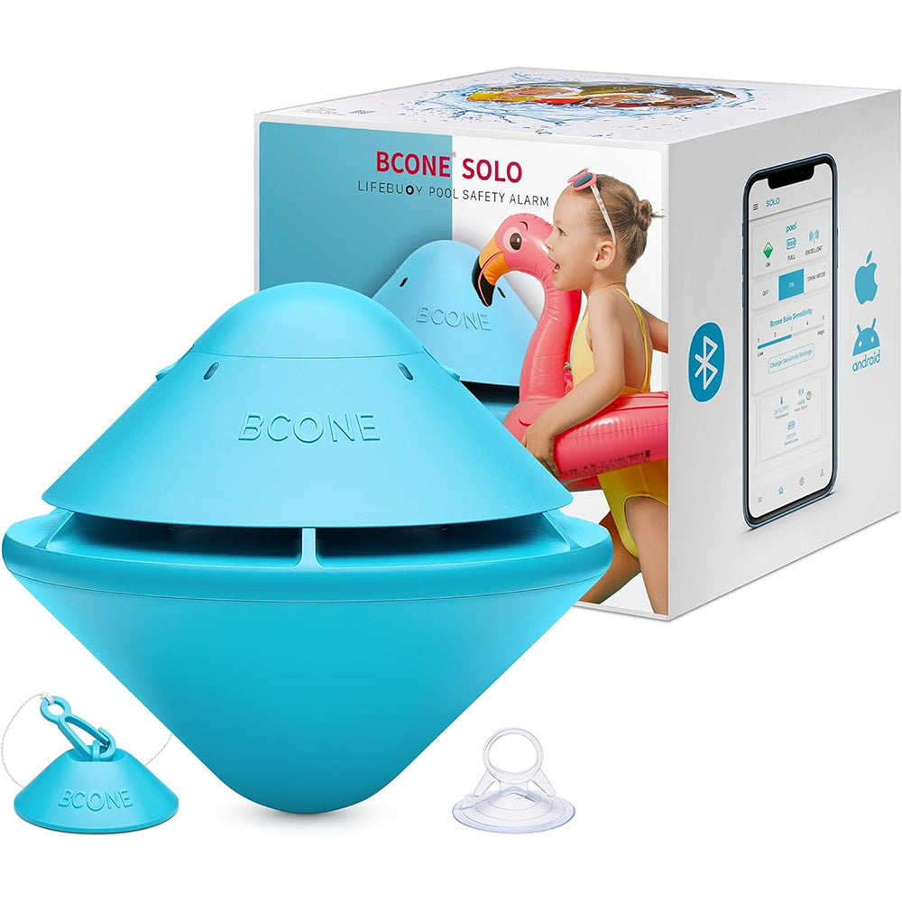 Lifebuoy Solo Pool Alarm Alarms for Inground Pools and Above Ground, Floating Pool Alarm Not ASTM F2208 Certified, Bluetooth App, No alerts to Mobile Phone, Not Compatible with BCone Pool Safety Alarm